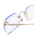 frameless tinted sunglasses